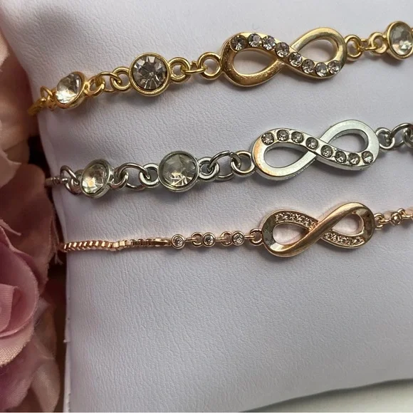Glam Crystal Infinity Bracelet - Picture 9 of 16